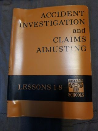 Vintage Rare 1970 Universal Insurance Adjustor 6 Training Books Accident Invest 2