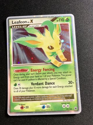 Leafeon Lv X - 99/100 - Holo Ultra Rare Majestic Dawn Pokemon Nm