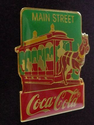 1986 Disney Coke 15th Coca Cola Main Street USA Horse Trolley LE Pin Rare 3