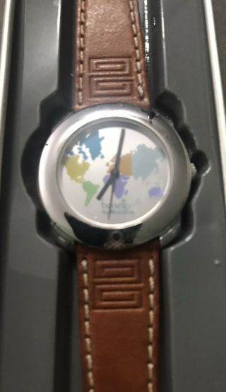 United Colors Of Benetton We Are The World Watch By Bulova Brow Leather Band