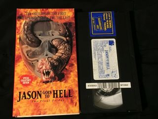Jason Goes To Hell VHS Video Friday the 13th RARE Horror Unrated 1994 3
