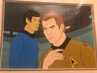 James T.  Kirk Spock Rare Star Trek Animation Cel Paramount Pictures 1989 21/500