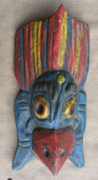 Antique Handmade Nepali Wooden Garuda Mask Wall Hanging,  Nepal