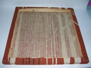 Vintage Mid Century MARUSHKA Tree Textile Print 13 x 13 3