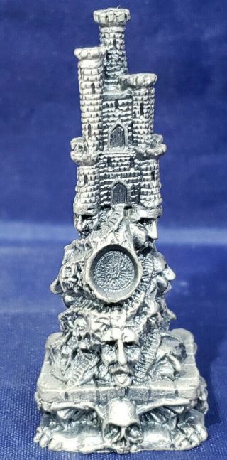Pewter 4327 Castle Of Souls: By A.  G.  Slocombe.  U.  K.  Vintage Rare 3 " Inch