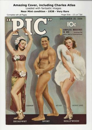 1938 Charles Atlas Cover - Clark Gable,  Carmen - Near - Fantastic & Rare