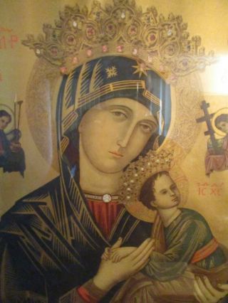 RARE MOTHER OF PERPETUAL HELP FRAMED PRINT TOUCHED BY LIGUORI MISSOURI 3