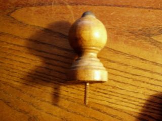 Vintage Antique Wooden Victorian Door Stop With Cushion At End 2 7/8 " Long