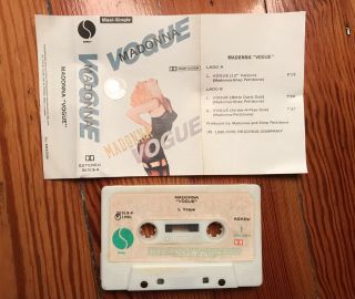 Madonna Vogue Rare Uruguay Cassette Tape