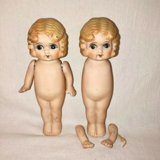 Set Of 2 Vintage Kewpie Dolls With Blonde Hair Made In Japan