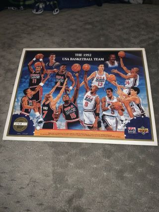 1992 - 93 Upper Deck Nba Sheets Sample The Usa Basketball Dream Team Usa Rare ’d