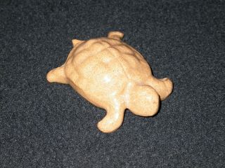 Rare Vintage Bybee Pottery Turtle Kentucky Art Pottery Figurine Tan Sand