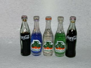 Mini Bottles Coca Cola And Rare Jarritos From Mexico.  Miniatures