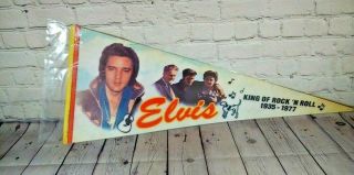 Rare Vintage Elvis Presley 29 " Pennant King Of Rock 