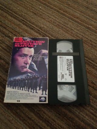 The Execution Of Private Slovik (vhs,  1974) Martin Sheen Rare Wwii Drama