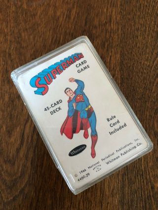 Rare 1966 Whitman Superman Card Game Almost Complete: 44 Cards.