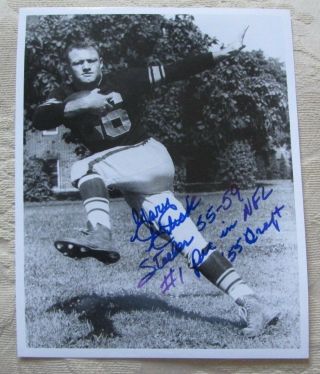 Vintage Gary Glick 1 Pick Auto Signed 8 X 10 Photo Pittsburgh Steelers Rare