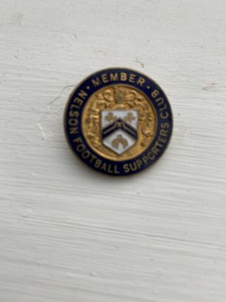 Nelson Rare Vintage Members Supporters Club Badge Maker Wo Lewis B 