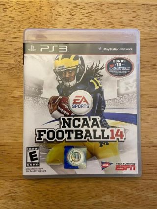 Ncaa Football 14 Playstation 3 (ps3) Video Game (complete - Rare)