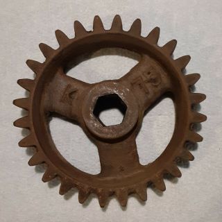 Vintage Antique Small Cast Iron Sprocket Gear Wheel,  Industrial Art,  Steampunk
