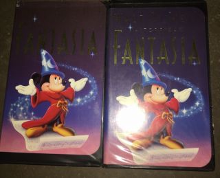 2 Walt Disney Fantasia Masterpiece VHS 1st issue.  Rare UPC.  Bonus VHS. 2