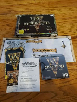 The Elder Scrolls 3 Morrowind Game Of The Year (pc,  2002) Vintage,  Big Box Rare