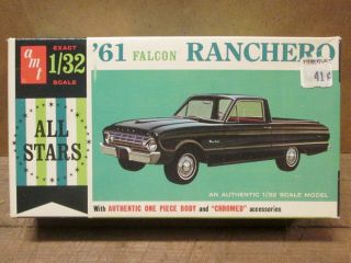 1961 Falcon Ranchero Model Kit,  Amt 7102 - 50,  1:32,  Complete,  1965 Issue