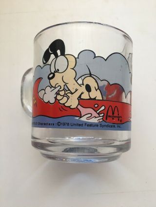 Mcdonalds Garfield Glass Coffee Mug 1978 Rare Vintage Cup - Jim Davis