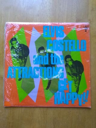 Vtg 1984 Elvis Costello Rare Vinyl Lp Get Happy 1st Pressing