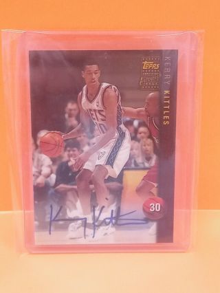 Rare 1999 - 2000 Topps Certified Autograph Issue Kerry Kittles Basketball Card 13