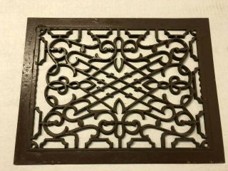 Antique Vintage Cast Iron Heat Grate Floor Wall Register 12 3/16 X 16 1/8