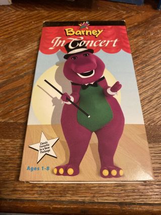 Barney In Concert Vhs 1991 Purple Dinosaur Rare Kids Video
