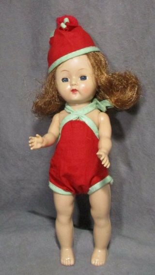 Vintage Cosmopolitan Ginger Doll - 7.  5 " Hard Plastic - Blue Eyes - Red Hair