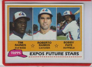 1981 Topps 479 Tim Raines Rookie Rc Expos White Sox Of 2b Hof Rare Shape