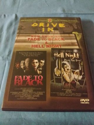 Fade To Black/hell Night Dvd Drive In Double Feature Horror/slashers 1980 Rare