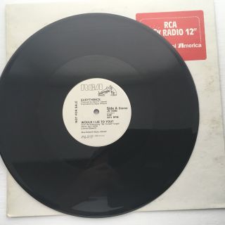 Eurythmics Would I Lie To You 12 " Promo White Label Vinyl Rca 1985 Rare