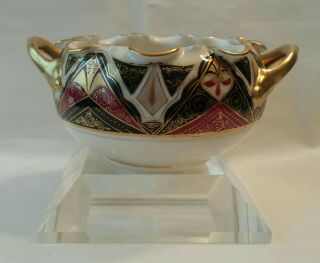 Royal Vienna Austria Alhambra Porcelain Ruffle Edge Master Salt Cellar Bowl RARE 3