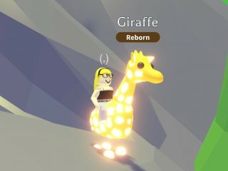 Adopt Me Giraffe Neon Fly Ride Extremely Rare