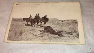 Rare Us Soldiers On Scout Duty In Mexico Border War Vintage Postcard