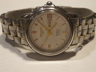 Tissot Rare Vintage Mens Swiss Watch,  Seastar,  White Dial,  Ss,  Auto,  Orig,  Vg