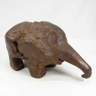 C083: Very Rare Japanese Statue Of Natural Wood That Looks Like An Elephant