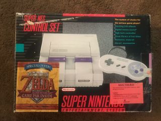 Nintendo Snes Zelda A Link To The Past Game Pak Box Only Nes Console Rare