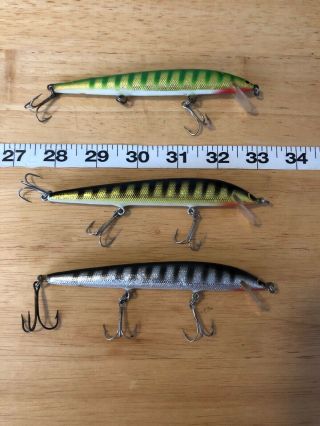 Vintage Bagley Bang - O - Lure 5 Fishing Lures Brass All Steel Transitional
