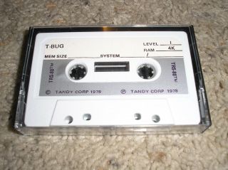 T - Bug - 1978 Radio Shack Trs - 80 4k Level Ii Cassette Tape Software - Very Rare