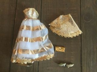 Vintage Topper Dawn Gold - Go - Round Gown & Rare Shawl