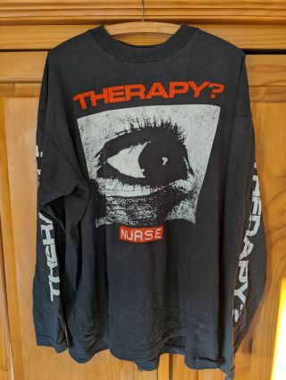 Therapy? Nurse Shirt.  Vintage 1992.  Rare Grunge Era Of Nirvana,  Pearl Jam,  Aic