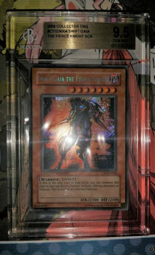 Yu - Gi - Oh Bgs 9.  5 Gem Swift Gaia The Fierce Knight Ct1 - En004 Secret Rare