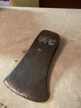 Vtg Old Antique 3 Lb Steel Single Bit Axe Wood Head Tool Bit Marked Collins Usa