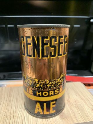 Vintage Rare Genesee Genny 12 Horse Ale Keglined Can Rochester Ny