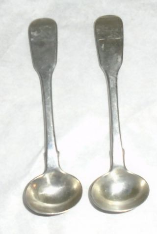 Vtg 1823 Sterling Silver By Francis Higgins Ii - Set Of 2 Sauce Ladles 4.  25 "
